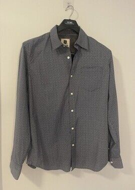 Levi’s Original Brand Blue Patterned Shirt . Button Down. Xl .100 % Cotton